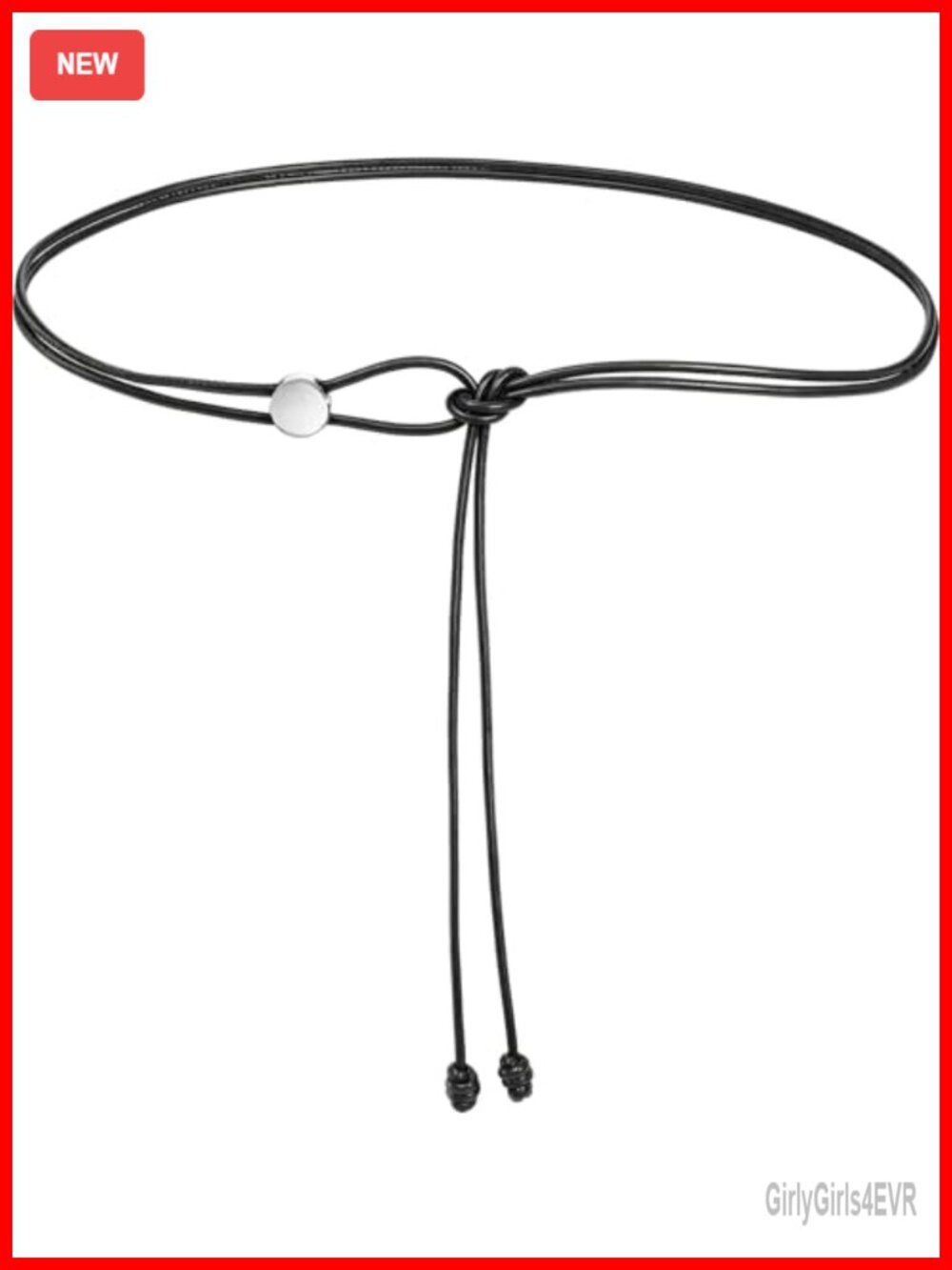 Skinny Faux Leather Knotted Boho Wrap Belt for Dresses One Size